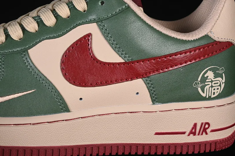 All categories Nk Air Force 1 Air Force series Nk Air Force 1 Low Air Force low top Nike Air Force 1'07 Low Year of the Horse limited edition Emerald green apricot red Air Force 1 low top casual sneakers NH0601-518